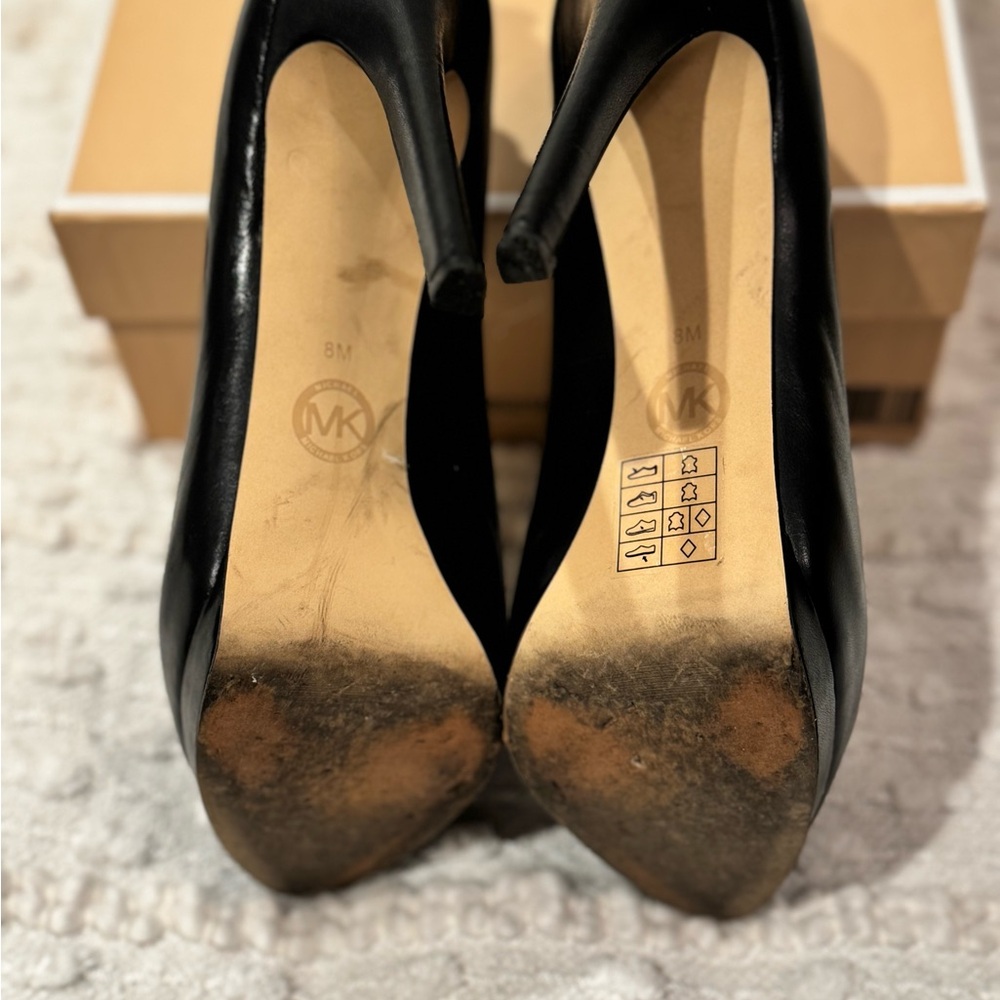Michael Kors Black Leather Pumps - Picture 4 of 5